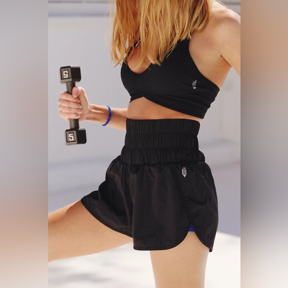 FP Movement Women's Athletic Solid Black The Way Home Shorts Size Medium